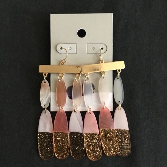 BP. Sparkle Resin Mobile Drop Earrings (G1) - Picture 4 of 5